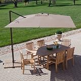 Coral Coast 85 ft Square Offset Patio Umbrella Color M