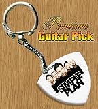 Simple Plan Keyring Bass Guitar Pick Both Sides Printed