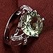 YAZILIND Women's Ring with Round Cut Big Stone Clear Green Cubic Zirconia CZ Silver Plated