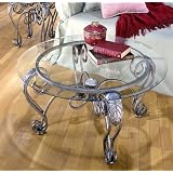 Click here to buy Bordeaux Round Cocktail Coffee Table with Glass Top by visiondecor Furniture.