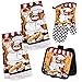 Chef Themed Kitchen Towel Set with 2 Quilted Pot Holders, 2 Dish Towels and 1 Oven Mitt