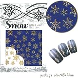 「デザインネイルシール20%OFF 【KRH-03】 クリスマス・冬★雪の結晶ゴールド」の画像