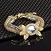 5PCs Chain & Oval Shape Beads Style Women Jewelry Set Gold Plated Party Show