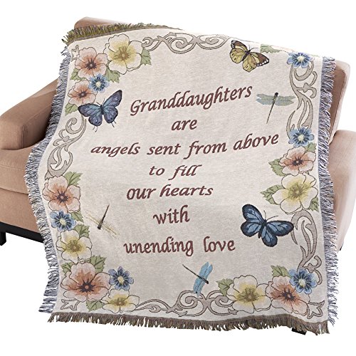 Collections Etc Granddaughter Tapestry Throw Blanket