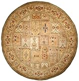 8' x 8' Round Safavieh CL305A-8R Sage/Multi Color Hand Tufted Indian