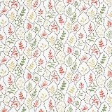 V&A Fabric - Coral Leaves