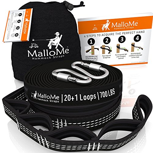 Hammock Tree Straps Set Loops System Kit - Camping Hammock Accessories