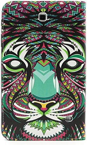 T330 case Samsung Galaxy Tab 4 T330 leather case,By MOUSE Monster,Tribe Brave Tiger Pattern Premium Leather Case,Cut,Credit Card Holder,Stand Flip Cover Skin for Samsung Galaxy Tab 4 8.0 inch T330(Built-in Card Slots/Cash Compartment)