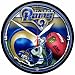 St. Louis Rams Round Clock