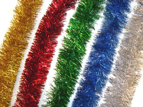 18 Ft. Soft & Silky Luscious Red Christmas Tinsel Garland #22206-A12