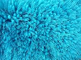 61gkF68UgrL. SL160  shiny shaggy rugs  Shag viscose solid, Turquoise, ~ 8 x 11 Feet