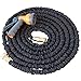 Black Mamba, Updated and Improved, 75', Expanding Garden Hose, Double Latex Core, Reinforced fabric cover, brass fittings, Includes 8 Position Spray Nozzle (75Ft)
