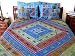 AARI EMBROIDERY INDIAN SARI 7P BEDDING BEDSPREAD KING