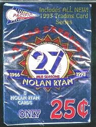 1993 Pacific Texas Express Nolan Ryan Baseball Cards Unopened Hobby Pack (5 cards per pack)