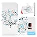 Galaxy S6 Case, Galaxy S6 Wallet Case, Tradekmk(TM) Cool Slim PU Leather Card Slots Wallet Stand Protector Case Cover[Butterflies Colorful Tree Design] for Samsung Galaxy S6 [+Stylus]