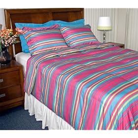 Newpoint Printed Stripe Microfiber Comforter Sets Newpoint Printed Stripe Microfiber Comforter Sets