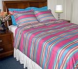 Newpoint Printed Stripe Microfiber Twin Comforter Mini Sets