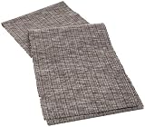 Mahogany Tie Dye 14-Inch by 72-Inch Brown/Linen Ribbed Table Runner, 100% Cotton