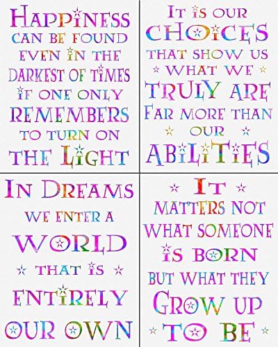 8.5x11 Set of Four Prints. Great gift item for Harry Potter fans! Vibrant