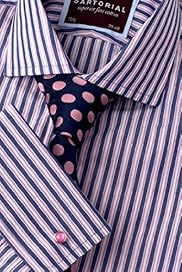 2 Longer Sartorial Pure Cotton Striped Shirt
