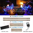 6pc Blue LED Flexible Motorcycle Lights