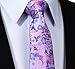 SetSense Men's Floral Paisley Jacquard Woven Tie Necktie Set