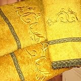 Armani International, Made in Europe Towels-Set (3 Pieces) Florenca in Color Gold