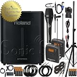 Roland BA330 Sennheiser EW112PG3 Wireless Battery-Powered PA System with AKG Microphone Speaker Stand and Cables