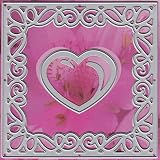 Ecstasy Crafts Lin and Lene Cut and Emboss Dies-Square/Flower and Heart, 4 by 4-Inch, 2-Pack