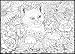 Kitten Paradise - 22x32.5 Giant Line Art Coloring Poster