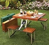 Outdoor Living : Folding Picnic Table - Wood