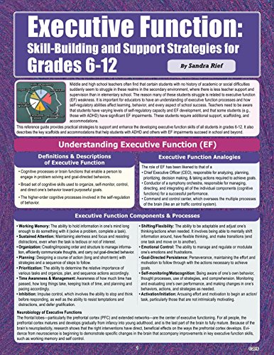 Executive Function: Skill Building and Support Strategies, Grades 6-12