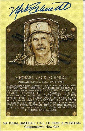 Mike Schmidt Hall Of Fame Gold Plaque