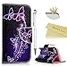 Touch 5,Touch 6 Wallet Case - Mavis's Diary Premium PU Leather with Magnetic Clasp Card Holders Flip Cover for iPod Touch 5th & 6th Generation with Crown Dust Plug & Crystal Pen (Dream Butterfly)