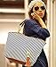 niceeshop Fashion Stripe Single Shoulder Canvas Bag Women Handbag (Blue White)