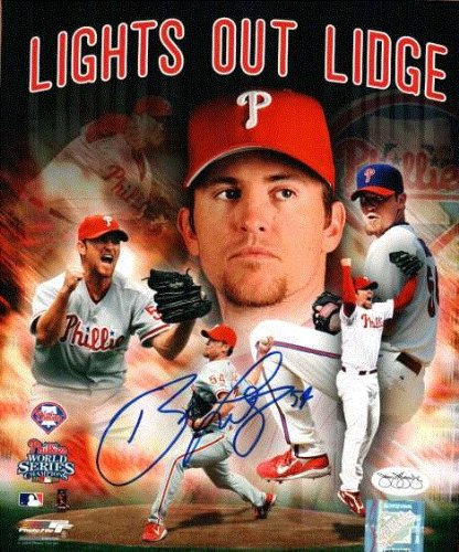 Autographed/Hand Signed Brad Lidge 8x10 Photo Philadelphia Phillies