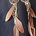Genenic Design Beads Long Earrings Dream Catcher Jewelry Feather