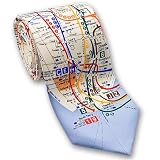 New York City Subway Map - Men's Silk Necktie