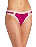 Betsey Johnson Women's Zipper Stripe Lo Rise Wide Side Thong