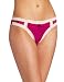 Betsey Johnson Women's Zipper Stripe Lo Rise Wide Side Thong