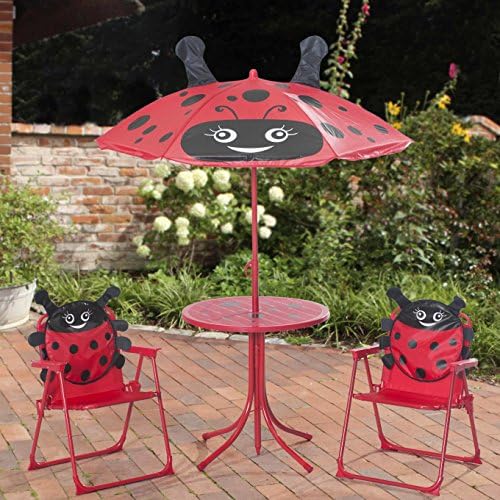 Miah Ladybug Kids 4 Piece Table and Chair Set by Zoomie Kids