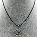 JQUEEN New Tree of Life Charm Tibetan Silver Pendant Choker Long Chain Mens Necklace with Black Cord