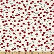 58 Wide Stretch Rayon Jersey Knit Cherries White Red Fabric By The Yard