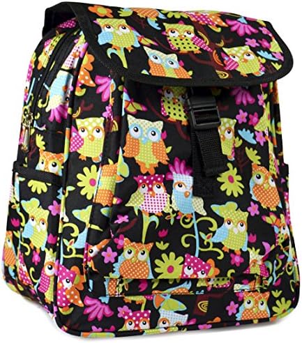 World Traveler Brown Multicolor Owls Junior Backpack