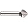 Dormer G154 Series High-Speed Steel Single-End Countersink, Uncoated (Bright) Finish, 3 Flutes, 82 Degrees, Round Shank, 6mm Shank Diameter, 8.3mm Body Diameter