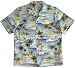 Ocean Liners Cruise Ships Men's Hawaiian Aloha Cotton Shirt