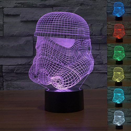WhitePoplar Star War Clone Troopers 3D Millennium Falcon Projector Night Bulb USB Powered Light Tabletop Laser Cut Precision LED Lights Desk Lamp