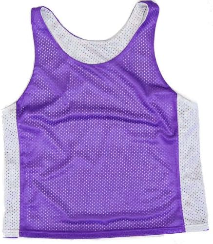 Womens Purple & White Racerback Lacrosse Reversible Pinnie