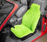 Fuzzy Shaggy Lime Green Seat Cover