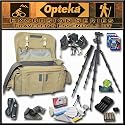 Opteka's Advanced Traveler's Essentials Kit by Opteka Package Inlcudes Excursion Series C900 Full-Size Waterproof Canvas Bag, Heavy Duty Tripod and Monopod and Much More! For Pentax K10D, K20D, K100D, K110D, K200D, & *ist Digital SLR Cameras